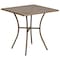 Flash Furniture 28" Square Gold Steel Patio Table with 2 Chairs CO-28SQ-03CHR2-GD-GG - alternate 2
