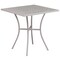 Flash Furniture 28" Square Lt Gray Steel Patio Table w/ 2 Chairs CO-28SQ-03CHR2-SIL-GG - alternate 2