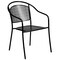 Flash Furniture 28" Square Black Steel Patio Table with 4 Chairs CO-28SQ-03CHR4-BK-GG - alternate 5