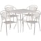 Flash Furniture 28" Square Lt Gray Steel Patio Table w/ 4 Chairs CO-28SQ-03CHR4-SIL-GG - alternate 4