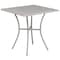 Flash Furniture 28" Square Lt Gray Steel Patio Table w/ 4 Chairs CO-28SQ-03CHR4-SIL-GG - alternate 2