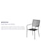 Flash Furniture Black Steel Patio Arm Chair with Square Back CO-2-BK-GG - alternate 3