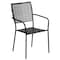 Flash Furniture Black Steel Patio Arm Chair with Square Back CO-2-BK-GG - alternate 5
