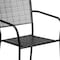 Flash Furniture Black Steel Patio Arm Chair with Square Back CO-2-BK-GG - alternate 8