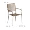 Flash Furniture Gold Steel Patio Arm Chair with Square Back CO-2-GD-GG - alternate 5