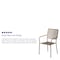 Flash Furniture Gold Steel Patio Arm Chair with Square Back CO-2-GD-GG - alternate 3