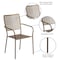 Flash Furniture Gold Steel Patio Arm Chair with Square Back CO-2-GD-GG - alternate 8