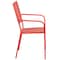 Flash Furniture Coral Steel Patio Arm Chair with Square Back CO-2-RED-GG - alternate 10