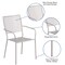 Flash Furniture Light Gray Steel Patio Arm Chair with Square Back CO-2-SIL-GG - alternate 3