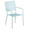 Flash Furniture Sky Blue Steel Patio Arm Chair with Square Back CO-2-SKY-GG - alternate 6