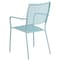 Flash Furniture Sky Blue Steel Patio Arm Chair with Square Back CO-2-SKY-GG - alternate 3