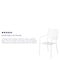 Flash Furniture White Steel Patio Arm Chair with Square Back CO-2-WH-GG - alternate 5