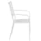 Flash Furniture White Steel Patio Arm Chair with Square Back CO-2-WH-GG - alternate 10