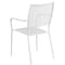 Flash Furniture White Steel Patio Arm Chair with Square Back CO-2-WH-GG - alternate 7