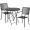 Flash Furniture 30" Round Black Steel Folding Table with 2 Chairs CO-30RDF-02CHR2-BK-GG - alternate 2