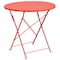 Flash Furniture 30" Round Coral Steel Folding Table with 2 Chairs CO-30RDF-02CHR2-RED-GG - alternate 4