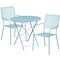 Flash Furniture 30" Round Sky Blue Steel Folding Table w/ 2 Chairs CO-30RDF-02CHR2-SKY-GG - alternate 3