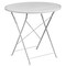 Flash Furniture 30" Round White Steel Folding Table w/ 2 Chairs CO-30RDF-02CHR2-WH-GG - alternate 2