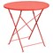 Flash Furniture 30" Round Coral Steel Folding Table w/ 4 Chairs CO-30RDF-02CHR4-RED-GG - alternate 2