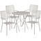 Flash Furniture 30" Round Lt Gray Steel Folding Table w/ 4 Chairs CO-30RDF-02CHR4-SIL-GG - alternate 3