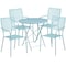 Flash Furniture 30" Round Sky Blue Steel Folding Table w/4 Chairs CO-30RDF-02CHR4-SKY-GG - alternate 3