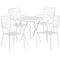 Flash Furniture 30" Round White Steel Folding Table w/ 4 Chairs CO-30RDF-02CHR4-WH-GG - alternate 2
