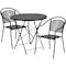 Flash Furniture 30" Round Black Steel Folding Table w/ 2 Chairs CO-30RDF-03CHR2-BK-GG - alternate 2