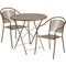 Flash Furniture 30" Round Gold Steel Folding Table w/ 2 Chairs CO-30RDF-03CHR2-GD-GG - alternate 3