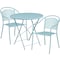 Flash Furniture 30" Round Sky Blue Steel Folding Table w/ 2 Chairs CO-30RDF-03CHR2-SKY-GG - alternate 2
