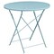 Flash Furniture 30" Round Sky Blue Steel Folding Table w/ 2 Chairs CO-30RDF-03CHR2-SKY-GG - alternate 3