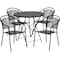 Flash Furniture 30" Round Black Steel Folding Table w/ 4 Chairs CO-30RDF-03CHR4-BK-GG - alternate 4