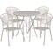 Flash Furniture 30" Round Lt Gray Steel Folding Table w/ 4 Chairs CO-30RDF-03CHR4-SIL-GG - alternate 2