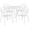 Flash Furniture 30" Round White Steel Folding Table w/ 4 Chairs CO-30RDF-03CHR4-WH-GG - alternate 3