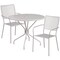 Flash Furniture 35.25" Round Lt Gray Steel Table with 2 Chairs CO-35RD-02CHR2-SIL-GG - alternate 4