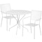 Flash Furniture 35.25" Round White Steel Table with 2 Chairs CO-35RD-02CHR2-WH-GG - alternate 4