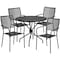 Flash Furniture 35.25" Round Black Steel Table with 4 Chairs CO-35RD-02CHR4-BK-GG - alternate 3