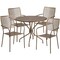 Flash Furniture 35.25" Round Gold Steel Patio Table with 4 Chairs CO-35RD-02CHR4-GD-GG - alternate 3