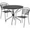 Flash Furniture 35.25" Round Black Steel Table with 2 Chairs CO-35RD-03CHR2-BK-GG - alternate 2