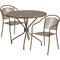 Flash Furniture 35.25" Round Gold Steel Table with 2 Chairs CO-35RD-03CHR2-GD-GG - alternate 4