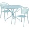Flash Furniture 35.25" Round Sky Blue Steel Table with 2 Chairs CO-35RD-03CHR2-SKY-GG - alternate 3