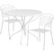 Flash Furniture 35.25" Round White Steel Table with 2 Chairs CO-35RD-03CHR2-WH-GG - alternate 4