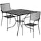 Flash Furniture 35.5" Square Black Steel Table w/ 2 Chairs CO-35SQ-02CHR2-BK-GG - alternate 4
