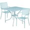 Flash Furniture 35.5" SQ Sky Blue Steel Table w/ 2 Chairs CO-35SQ-02CHR2-SKY-GG - alternate 4