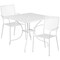 Flash Furniture 35.5" Square White Steel Table w/ 2 Chairs CO-35SQ-02CHR2-WH-GG - alternate 4