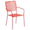 Flash Furniture 35.5" Square Coral Steel Table w/ 4 Chairs CO-35SQ-02CHR4-RED-GG - alternate 5