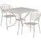 Flash Furniture 35.5" Square Lt Gray Steel Table w/ 2 Chairs CO-35SQ-03CHR2-SIL-GG - alternate 4