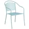 Flash Furniture 35.5" SQ Sky Blue Steel Table w/ 2 Chairs CO-35SQ-03CHR2-SKY-GG - alternate 5