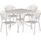 Flash Furniture 35.5" Square Lt Gray Steel Table w/ 4 Chairs CO-35SQ-03CHR4-SIL-GG - alternate 3