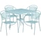 Flash Furniture 35.5" SQ Sky Blue Steel Table w/ 4 Chairs CO-35SQ-03CHR4-SKY-GG - alternate 3