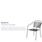 Flash Furniture Black Steel Patio Arm Chair with Round Back CO-3-BK-GG - alternate 5